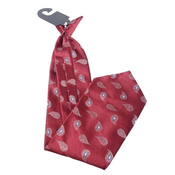 Wembley NWT Boys' Clip-On Red Paisley Tie - Picture 1 of 10